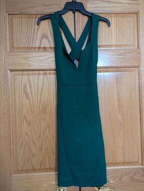 Windsor Emerald Green Bodycon Dress – Strappy Back – Size M
